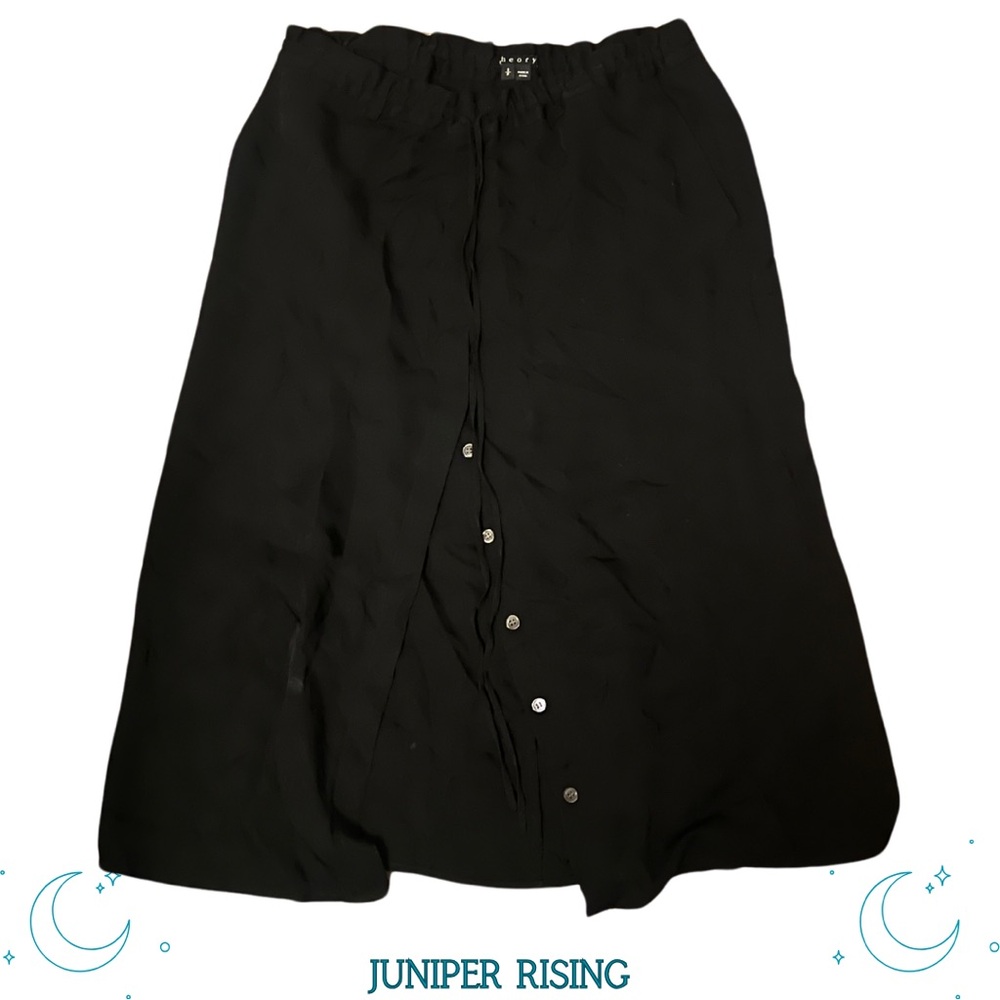Theory | Silk Midi Skirt | Size Small